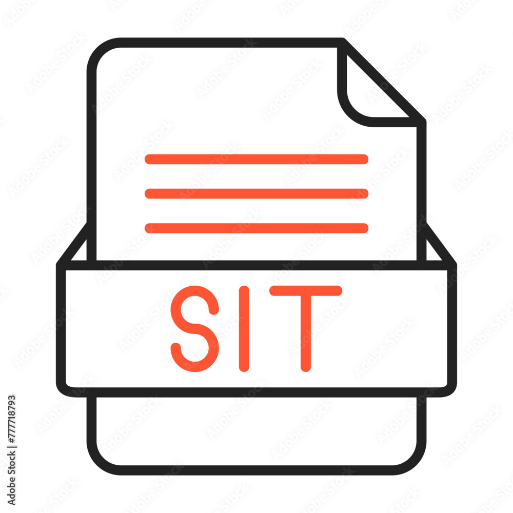 SIT File Format Vector Icon Design SIT File Format Vector Icon Design