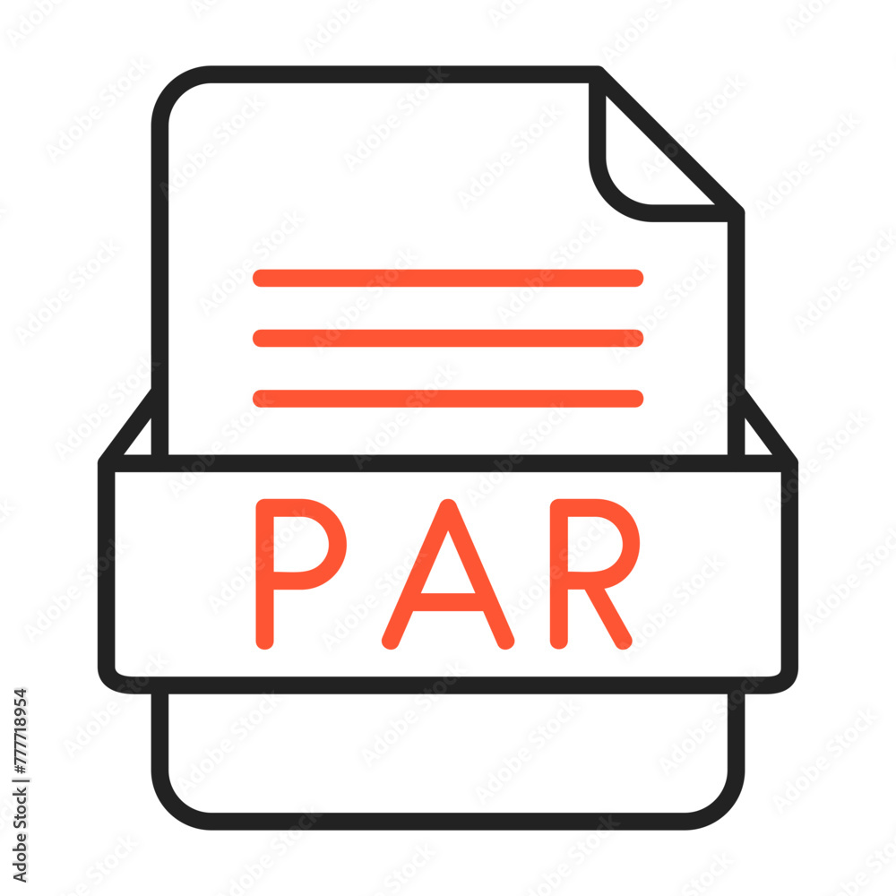 PAR File Format Vector Icon Design PAR File Format Vector Icon Design