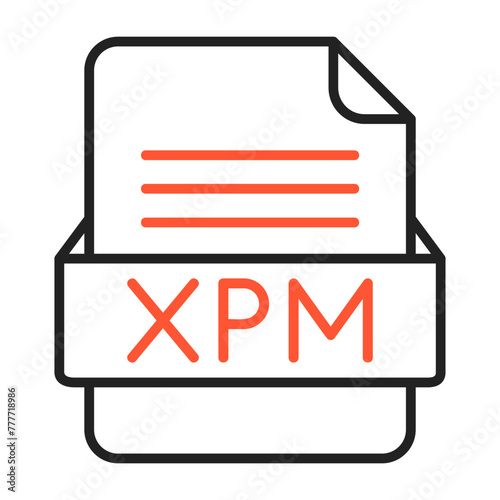 XPM File Format Vector Icon Design photo