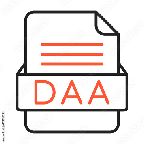 DAA File Format Vector Icon Design