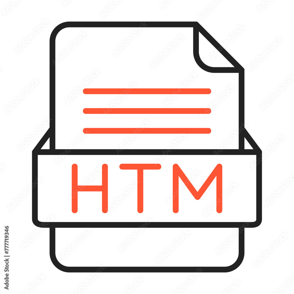 HTM File Format Vector Icon Design HTM File Format Vector Icon Design