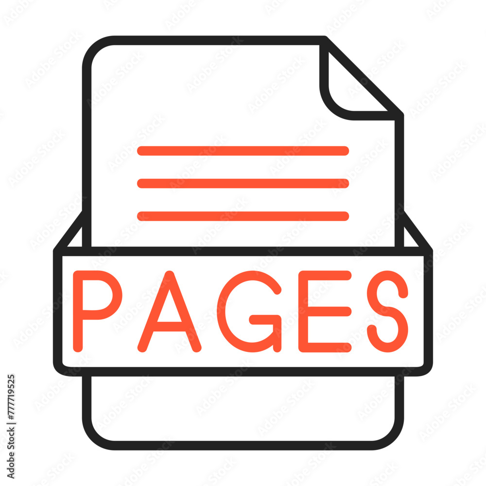 PAGES File Format Vector Icon Design PAGES File Format Vector Icon Design