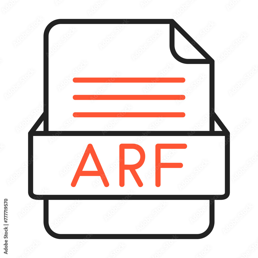 ARF File Format Vector Icon Design ARF File Format Vector Icon Design
