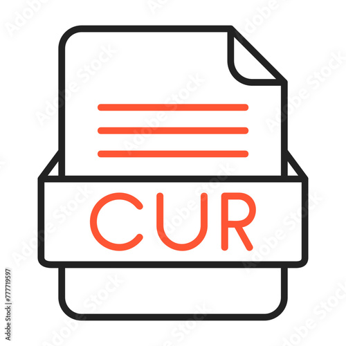 CUR File Format Vector Icon Design