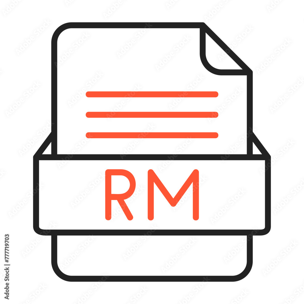 RM File Format Vector Icon Design RM File Format Vector Icon Design
