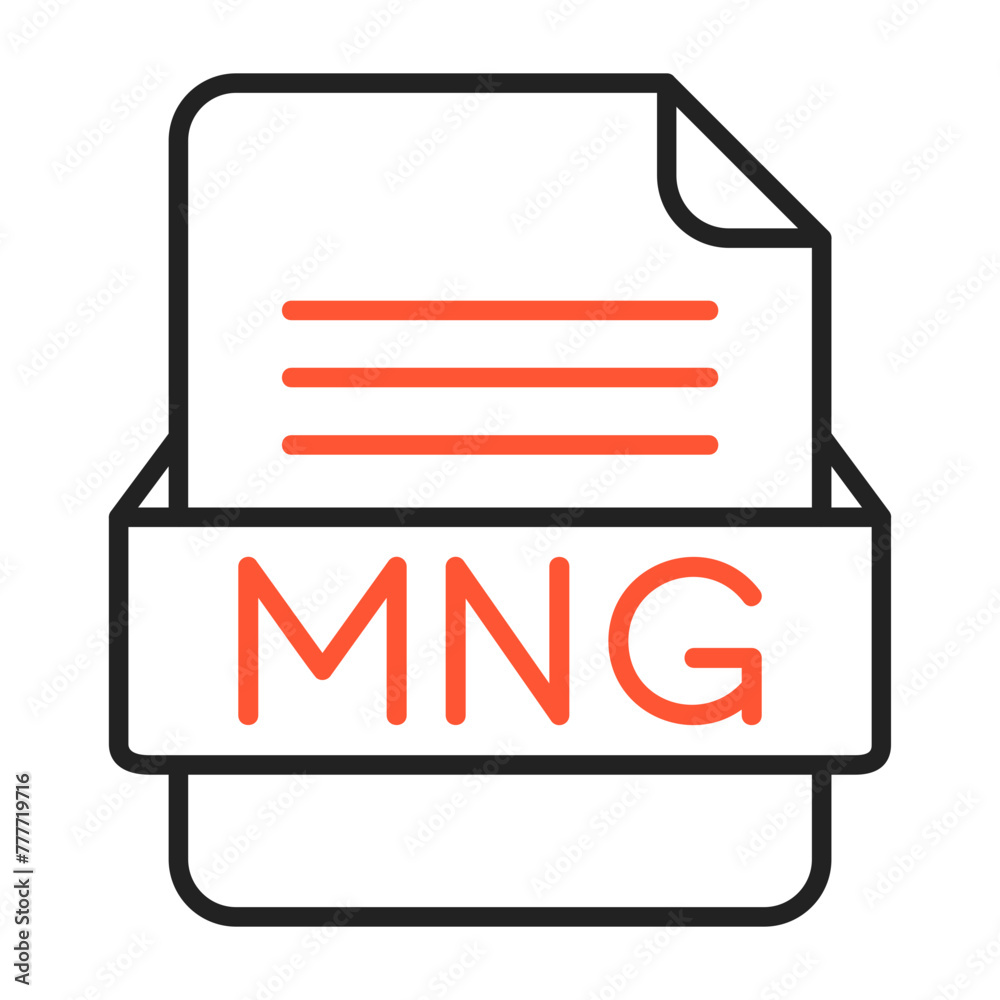 MNG File Format Vector Icon Design MNG File Format Vector Icon Design