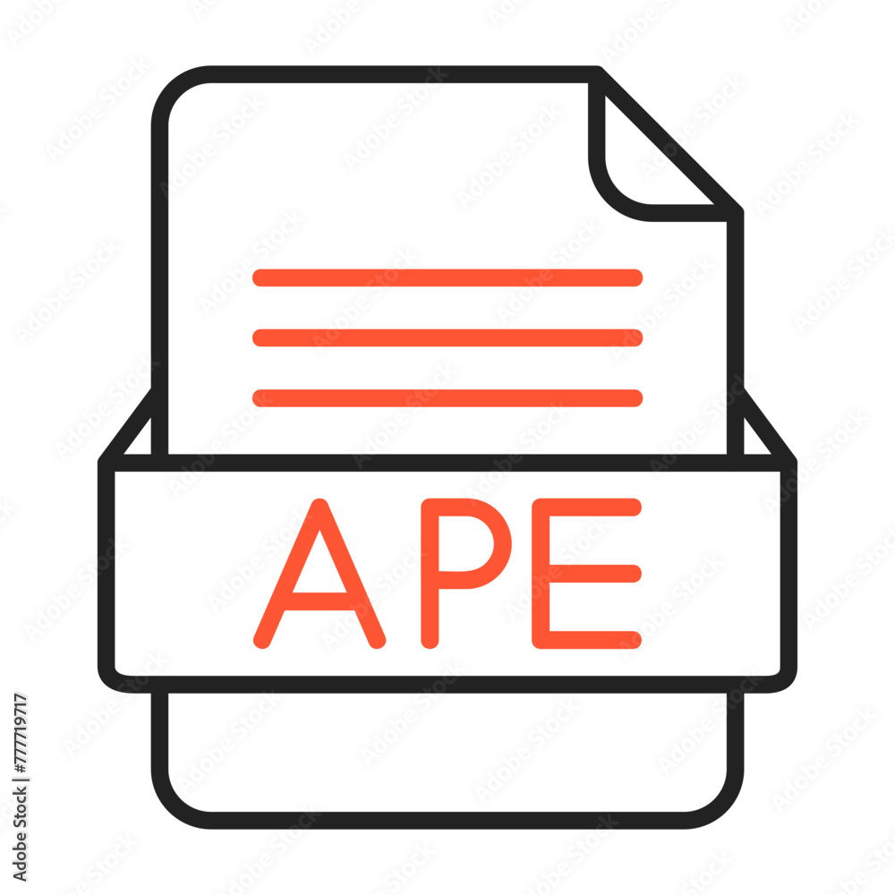 APE File Format Vector Icon Design APE File Format Vector Icon Design