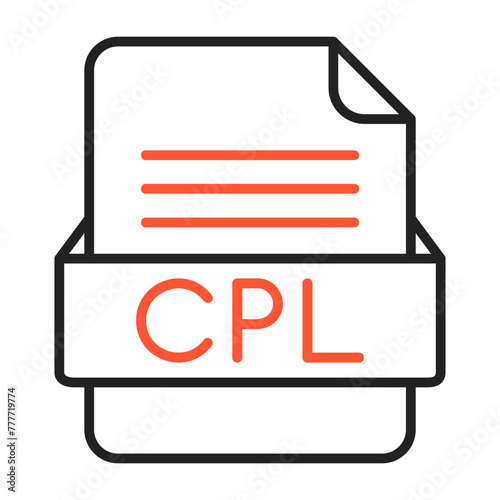 CPL File Format Vector Icon Design