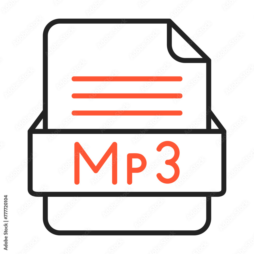 Mp3 File Format Vector Icon Design Mp3 File Format Vector Icon Design