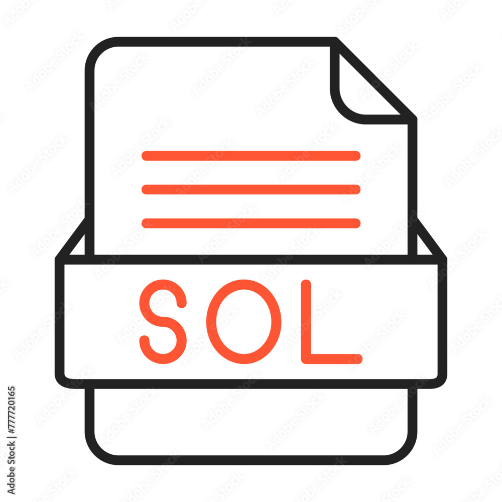 SOL File Format Vector Icon Design SOL File Format Vector Icon Design
