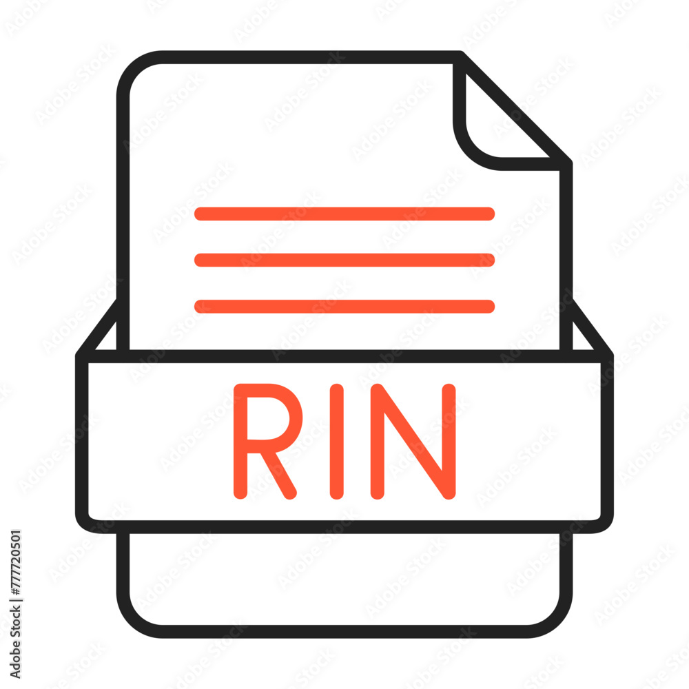 RIN File Format Vector Icon Design RIN File Format Vector Icon Design