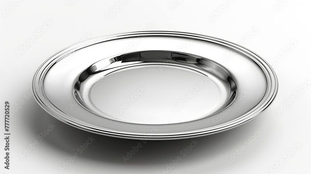 Shiny plate isolated on a white background, clipping path included. Shiny plate isolated on a white background, clipping path included.