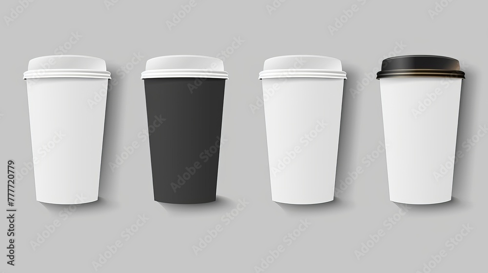 Template for a blank paper cup in vector format. Template for a blank paper cup in vector format.