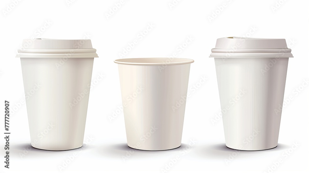 Template for a blank paper cup in vector format. Template for a blank paper cup in vector format.