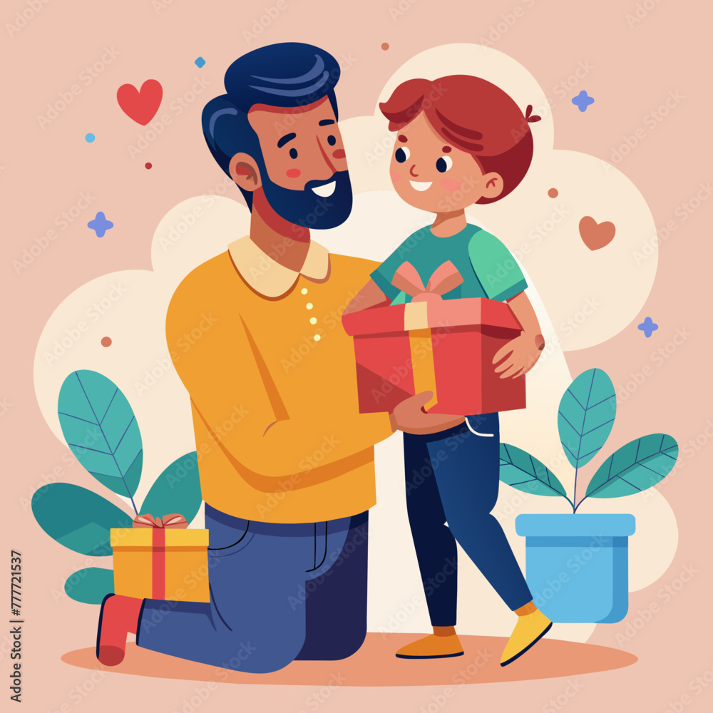 Honoring Fatherhood: A Heartwarming Vector Illustration Celebrating Father’s Day Honoring Fatherhood: A Heartwarming Vector Illustration Celebrating Father’s Day