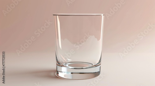 Transparent glass cup depicted as an empty drinking glass.