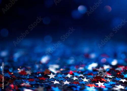 Red, white and Blue stars with room for copy