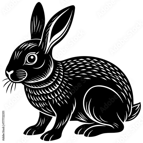 rabbit silhouette vector illustration svg file