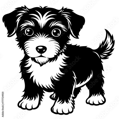 baby dog silhouette vector illustration svg file