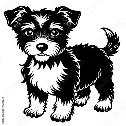 baby dog silhouette vector illustration svg file
