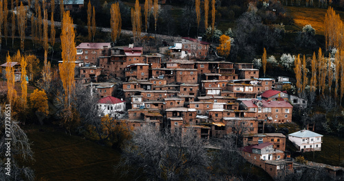 traditional village houses of the hizen bitlis in Türkiye photo