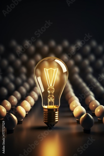 light bulb infographic idea Generative AI