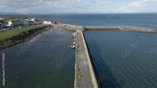 Wallpaper Mural A drone shot above the pier at scenic irish seaside village. Mullaghmore Co. Sligo, Ireland Torontodigital.ca