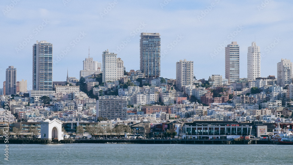 Skyline of waterfront of downtown San Francisco.