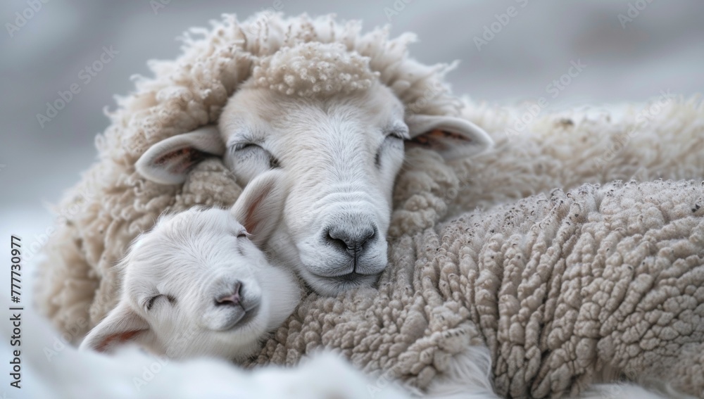 Obraz premium sheep and lamb