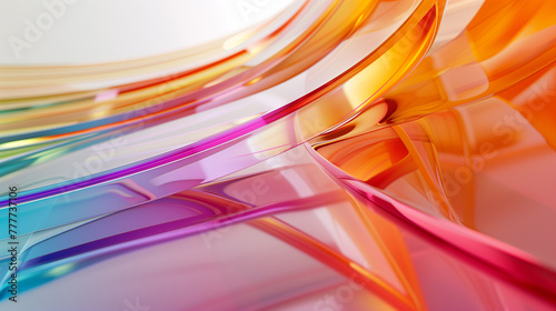 Abstract glass like background with colorful gradients