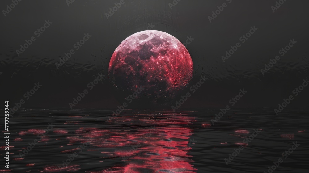 Bloody moon, full moon isolated on black. Bloody moon, full moon isolated on black.