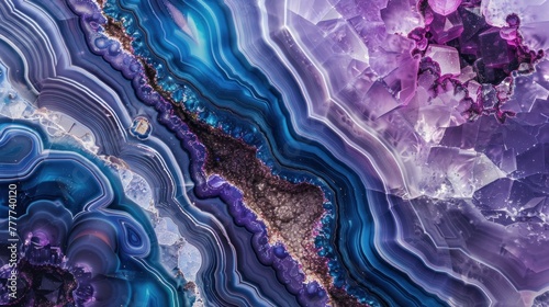 Wallpaper inspired by fluorescent Dugway geode formations; luminous hues, int...