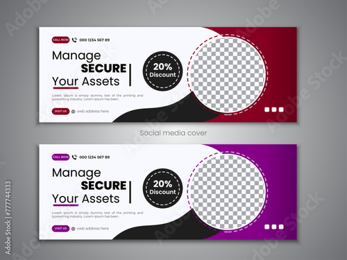 Business social media cover design template