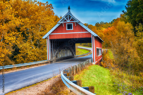 Ohio Covered Bridges Autumn Scene