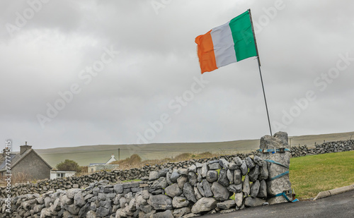 Irish flag flapping in the breeze