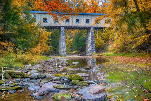 Ohio Covered Bridges Autumn Scene