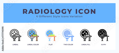 Radiology icon vector illustration. trendy styles