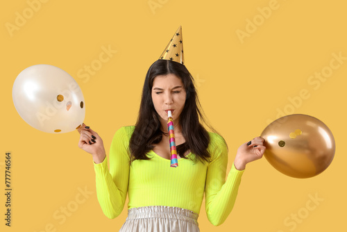 Drunk young woman with whis...