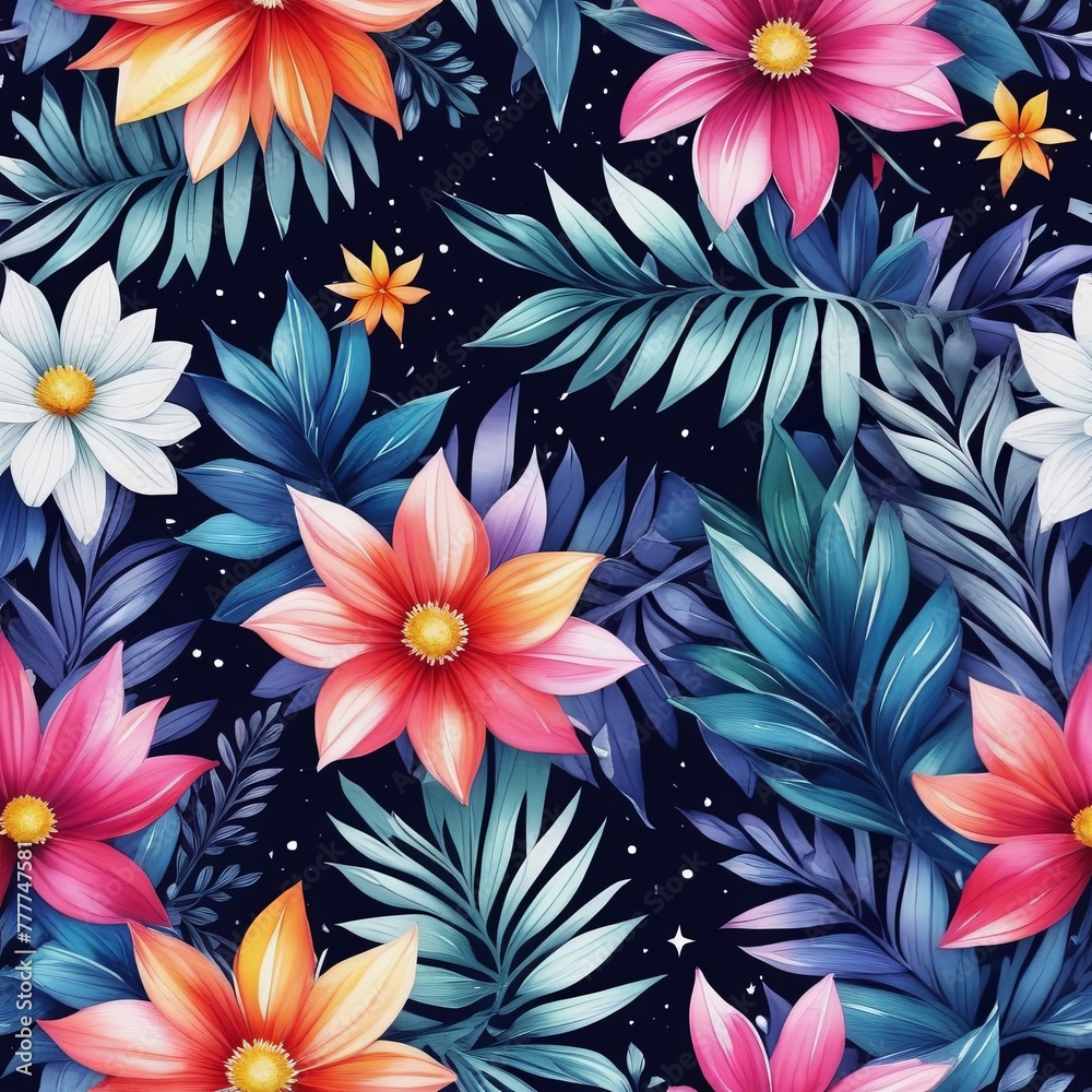 Beautiful lotus on background of blue sky adorned with stars. lotus is symbol of purity, spiritual enlightenment, rebirth. For home interior, bedroom, living room, childrens room to add bright colors. Beautiful lotus on background of blue sky adorned with stars. lotus is symbol of purity, spiritual enlightenment, rebirth. For home interior, bedroom, living room, childrens room to add bright colors.