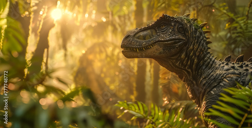Majestic velociraptor in morning light © edojob