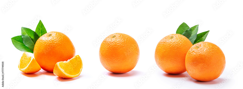 Orange fruit on white background Orange fruit on white background