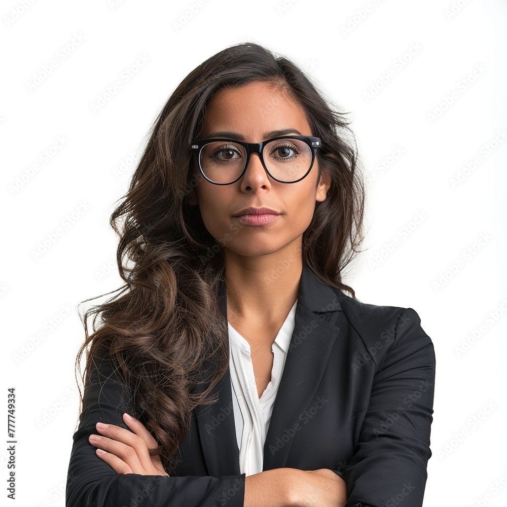 Business woman isolate on white background generative ai