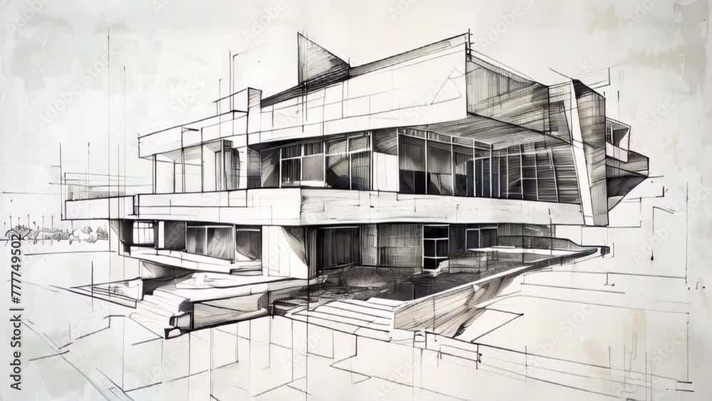 Modern building architectural design