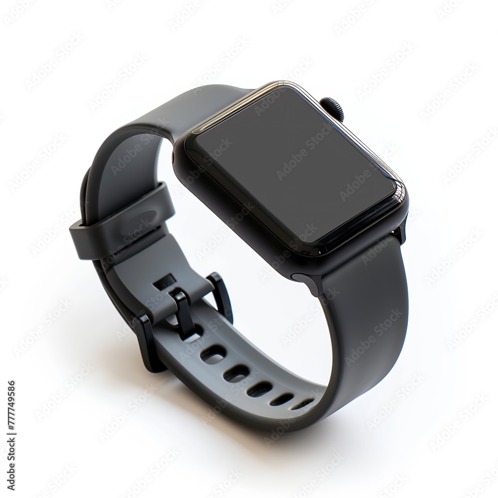 single Smartwatch isolate on white background generative ai images single Smartwatch isolate on white background generative ai images