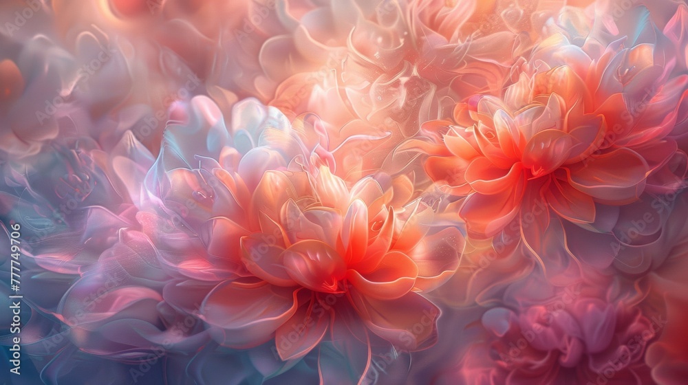 A close up of a bunch of flowers that are in different colors, AI A close up of a bunch of flowers that are in different colors, AI