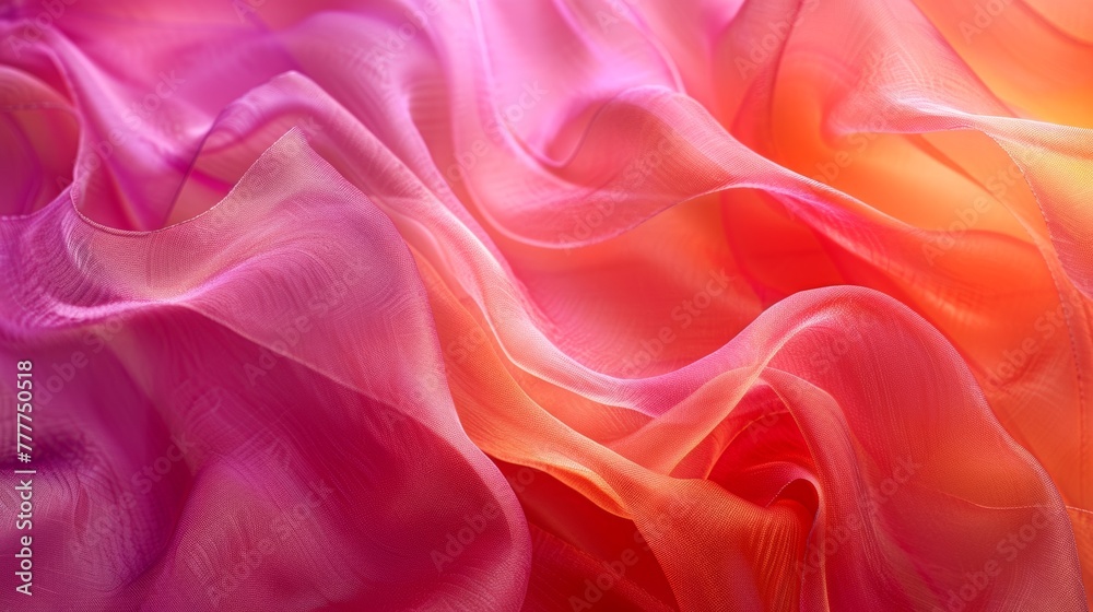A close up of a beautiful piece of fabric that is made from silk, AI A close up of a beautiful piece of fabric that is made from silk, AI