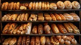 Discover a delectable array of bread loaves at this renowned German bakery. Explore the shelves adorned with diverse bread varieties, each bursting with flavor and aroma.