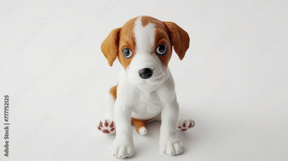 Discover an adorable puppy toy, expertly captured against a pristine white backdrop. A must-have for dog lovers and toy collectors!