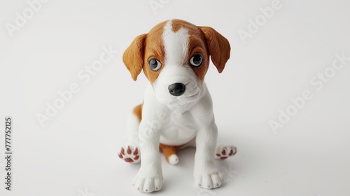Discover an adorable puppy toy, expertly captured against a pristine white backdrop. A must-have for dog lovers and toy collectors! © PhotoVibe