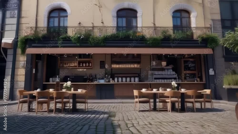 Sunny European Street Café Scene
Sunny European Street Café Scene